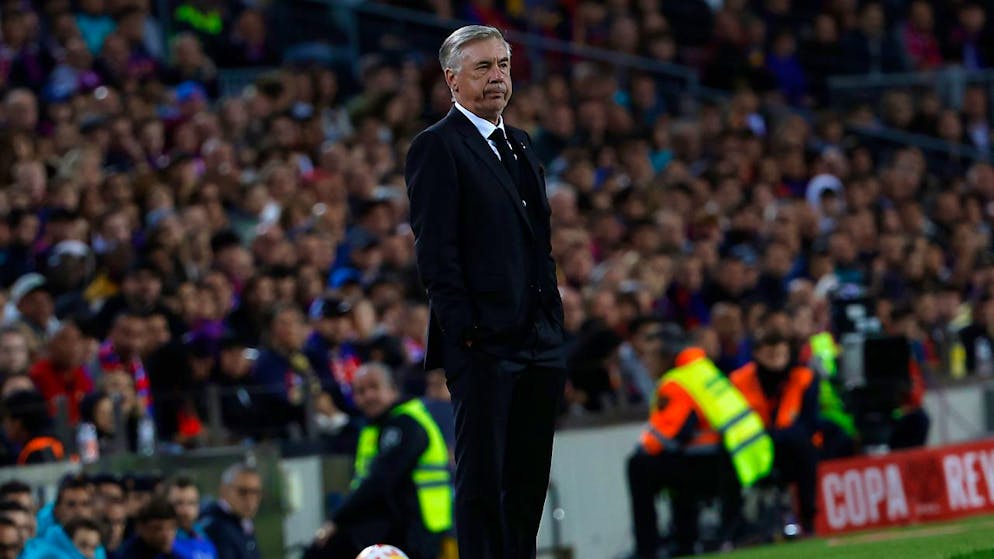 The relaxed pragmatist on Real Madrid's dugout - Gallery.  Carlo Ancelotti stands elegantly dressed like a rock in the surf on the sidelines