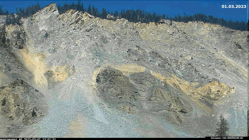 Zeitraffer-Video. So rutscht der Berg auf Brienz zu