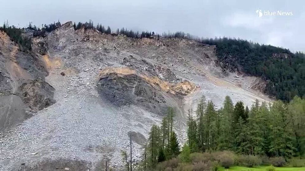 Gefahrenzone ob Brienz GR. «Rutscht viel Material, reicht es möglicherweise bis zum Dorf»
