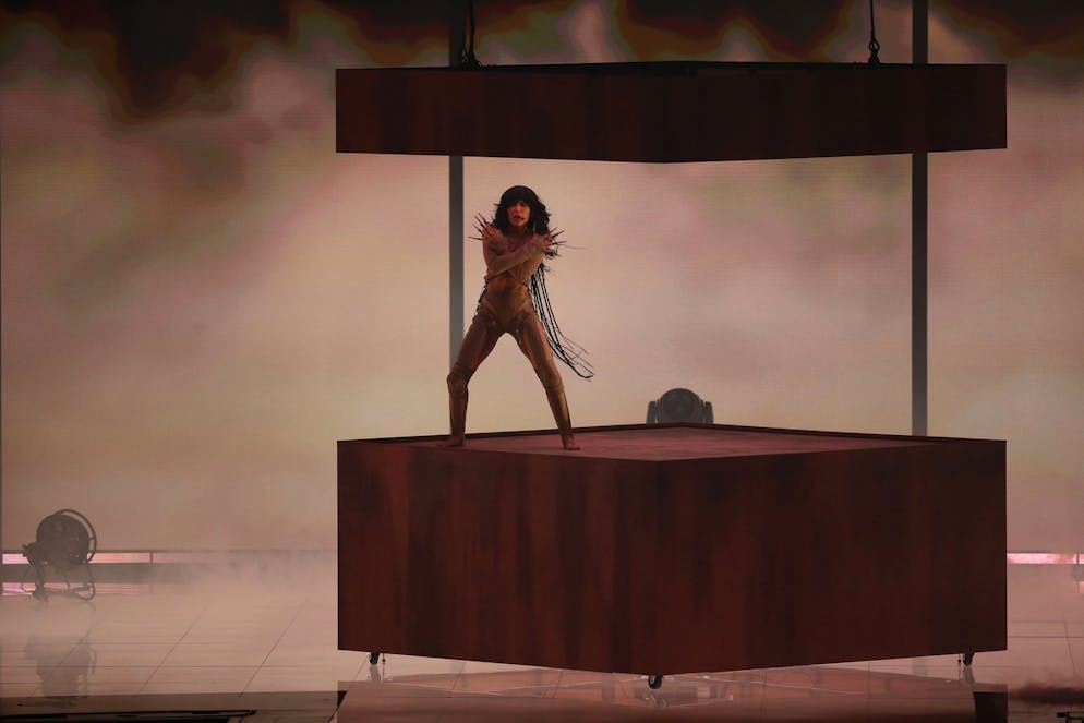 La finale dell'Eurovision Song Contest 2023. Loreen durante la sua esibizione.