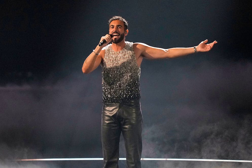 La finale dell'Eurovision Song Contest 2023. L'italiano Marco Mengoni fuori dal podio per un pelo con la sua «Due vite».