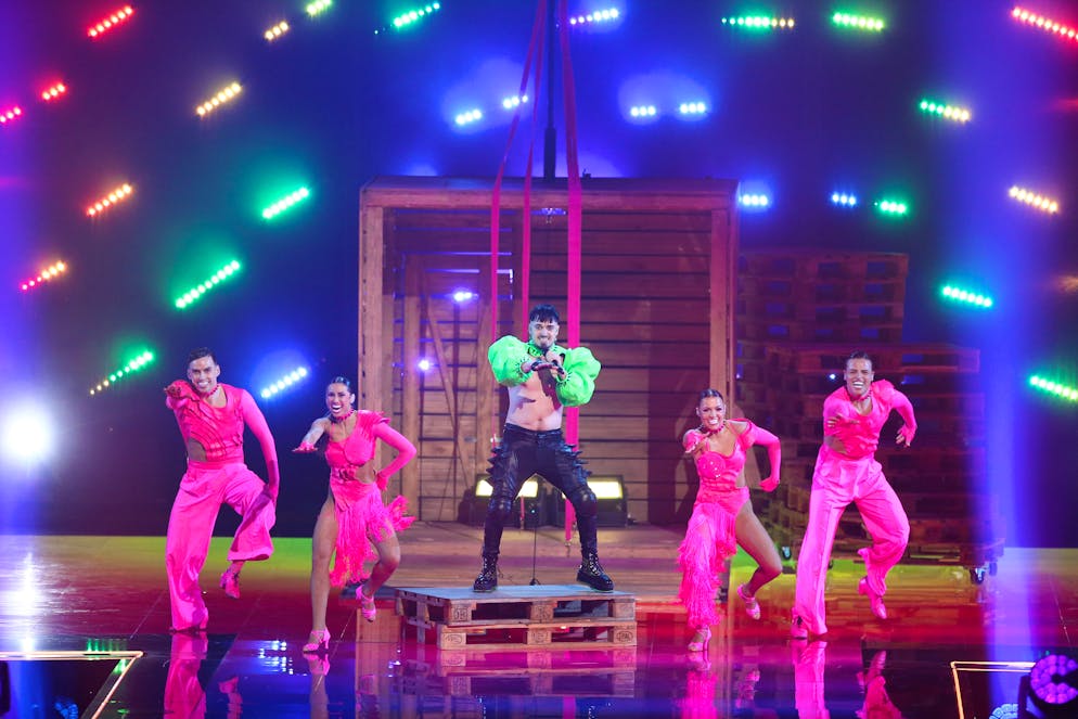 La finale dell'Eurovision Song Contest 2023. L'eccentrico Kaarija dalla Finlandia si è piazzato secondo.