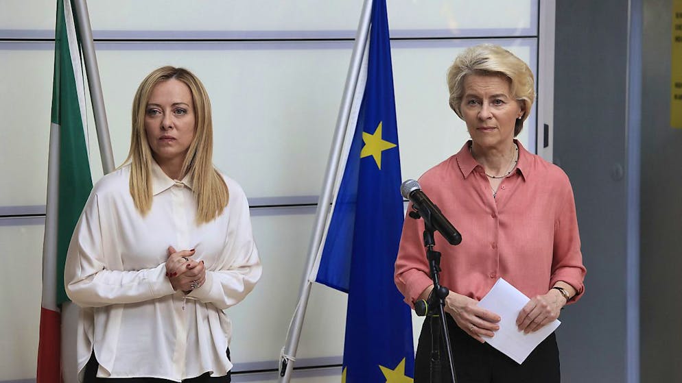 Giorgia Meloni et Ursula von der Leyen sont en Tunisie pour discuter d'"un accord de coopération dans les domaines de l'économie, de l'énergie et de la migration" (archives).