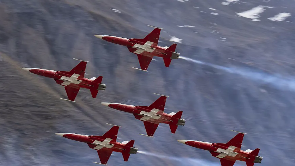 Les pilotes de la Patrouille Suisse impliqués n'ont pas été blessés (archives).