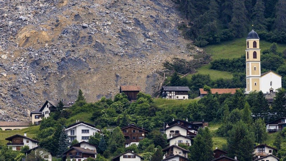 Brienz vor dem Bergrutsch am 16. Juni 2023. 