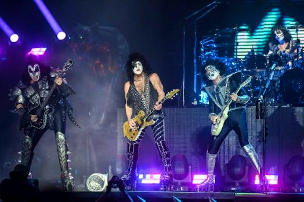 Kiss embrasse une dernière fois le Hellfest - Gallery. Kiss au Hellfest à Clisson, dans l'ouest de la France, le 15 juin 2023