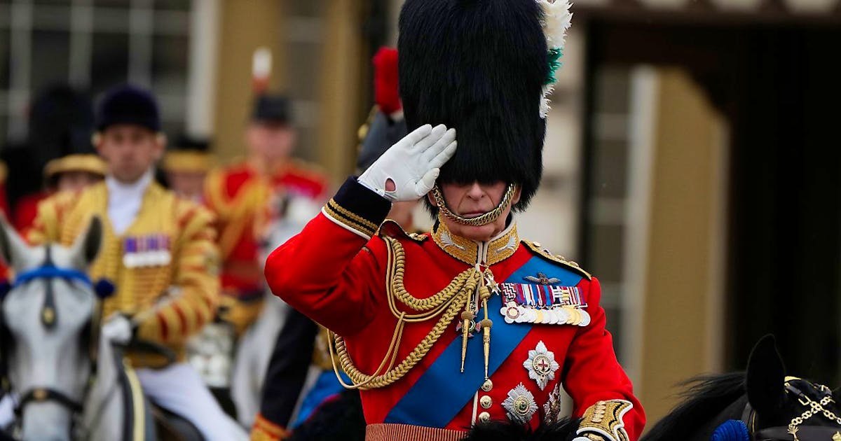 England.  First “Trooping the Color” birthday parade for King Charles