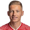 Portrait von Becir Omeragic, Spieler der Schweizer U21 Fussballnationalmannschaft der Manner, aufgenommen am 26. Maerz 2023 in Basel. (KEYSTONE/SFV/Gaetan Bally)