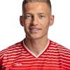 Portrait von Becir Omeragic, Spieler der Schweizer U21 Fussballnationalmannschaft der Manner, aufgenommen am 26. Maerz 2023 in Basel. (KEYSTONE/SFV/Gaetan Bally)