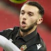 epa08894759 Amine Gouiri (R) of OGC Nice and Marcelo (L) of Olympique Lyon in action during the French Ligue 1 soccer match, OGC Nice vs Olympique Lyon, at the Allianz Riviera stadium, in Nice, France, 19 December 2020. EPA/SEBASTIEN NOGIER