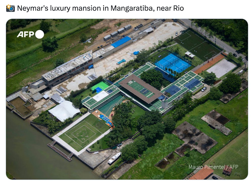 La proprietà in questione, nei pressi di Rio de Janeiro, Brasile.