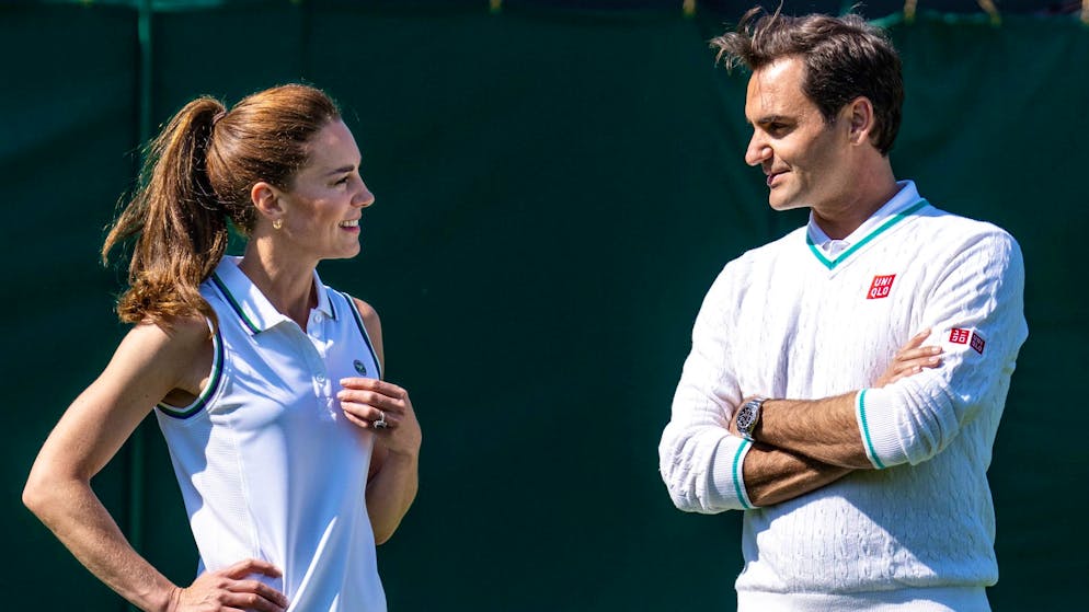 Kurioses Duell. Federer spielt mit Herzogin Kate Tennis und ist beeindruckt