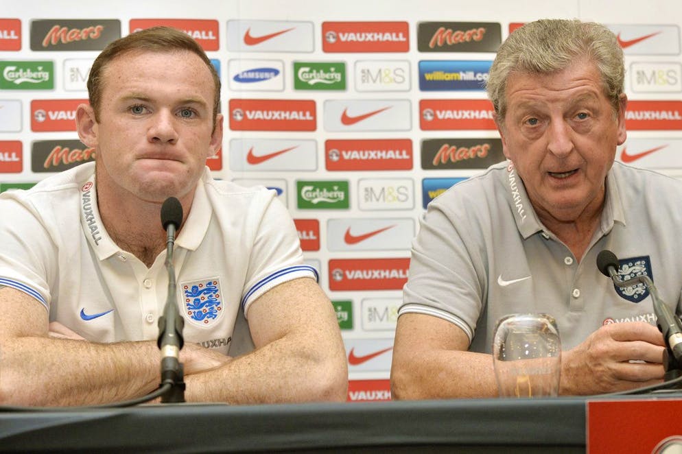 Roy Hodgson in compagnia del bomber della Nazionale inglese Wayne Rooney (2016)