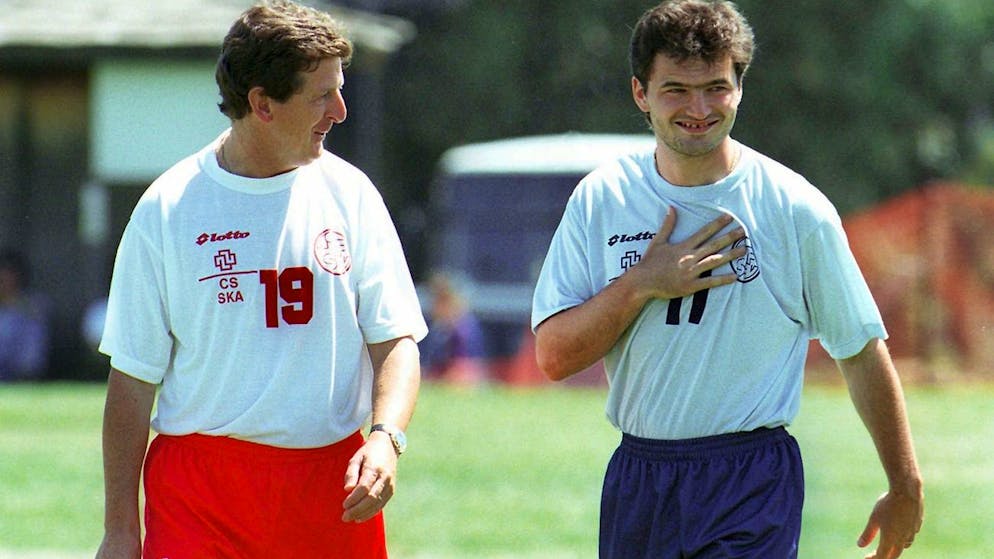 Roy Hodgson in compagnia di Stephane Chapuisat