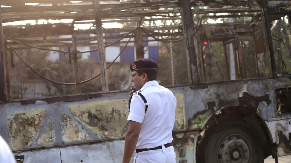 Un bus è stato devastato dalle fiamme la scorsa notte nel Maharashtra. (foto d'archivio)