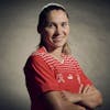 Switzerland's Sandrine Mauron poses for a portrait during a training camp of the Swiss women's national football team on Thursday, June 29, 2023 at the Grand Hotel des Bains in Yverdon, Switzerland. The Swiss team will take part in the Women's World Cup in Australia and New Zealand from 20 July to 20 August. (KEYSTONE/Gabriel Monnet)