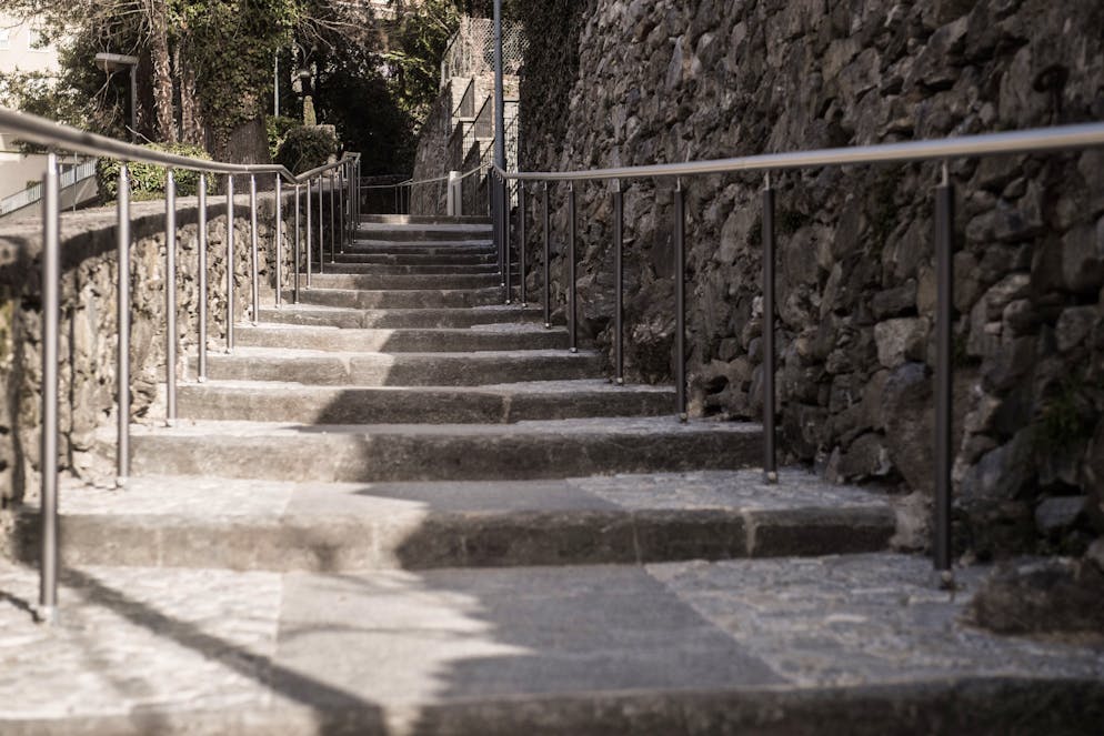 Uno scorcio sulla scalinata San Biagio di Muralto (foto d'archivio).