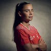 Switzerland's Meriame Terchoun poses for a portrait during a training camp of the Swiss women's national football team on Thursday, June 29, 2023 at the Grand Hotel des Bains in Yverdon, Switzerland. The Swiss team will take part in the Women's World Cup in Australia and New Zealand from 20 July to 20 August. (KEYSTONE/Gabriel Monnet)