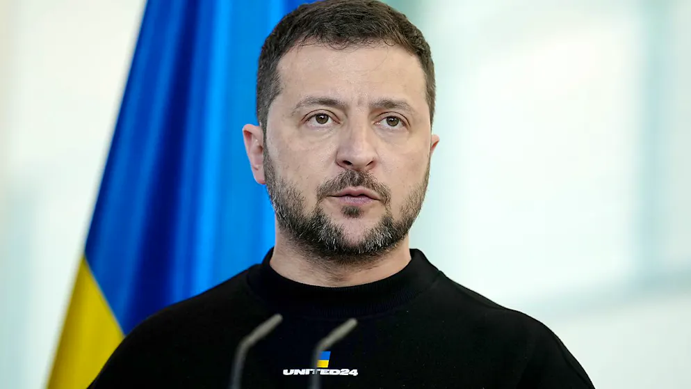 ARCHIV - Der ukrainische Präsident Wolodymyr Selenskyj verdächtigt Russland einer bevorstehenden Provokation am Atomkraftwerk Saporischschja. Foto: Kay Nietfeld/dpa