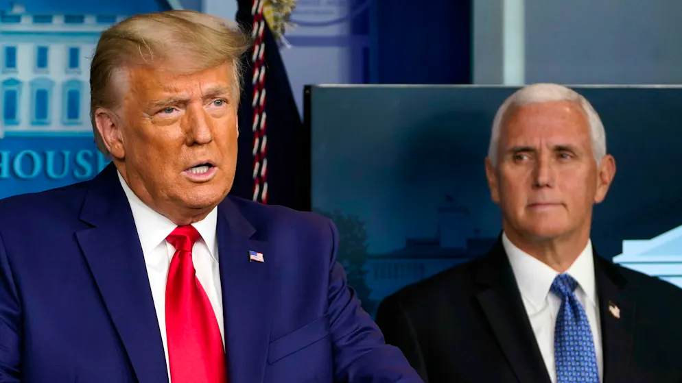 Seltene Kritik am früheren Boss – der damalige Präsident Donald Trump (links) und sein Vize Mike Pence am 24. November 2020 in Washington.