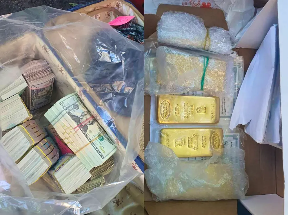 Prigoschins Haus in St. Petersburg: Einblick ins Privatleben. ... auch jede Menge Geld und Gold. Neben Dollar-Devisen sollen Rubel im Wert von rund 100’000 Millionen Franken gefunden worden sein.