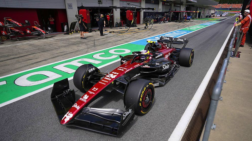 Der Alfa Romeo von Guanyu Zhou in Österreich am letzten Wochenende