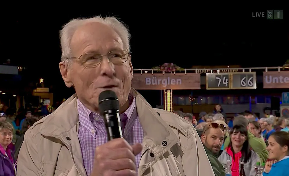 SRF-Jass-Urgestein Jürg Randegger sorgte für die richte Prise Nostalgie in der Jubiläumssendung.