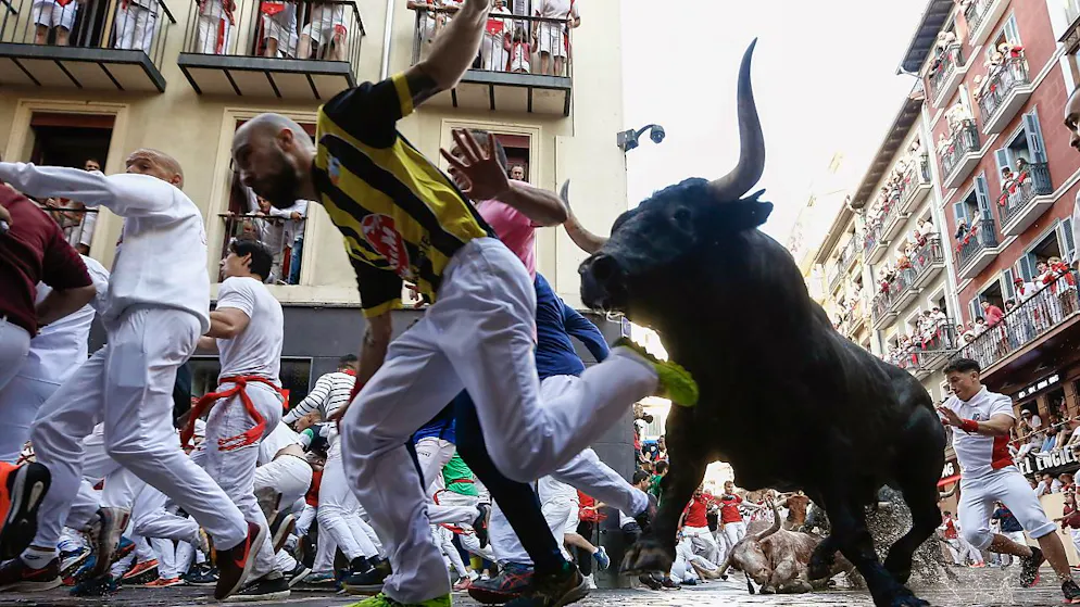 Per ora alla festa di San Firmino a Pamplona si registrano una decina di feriti.