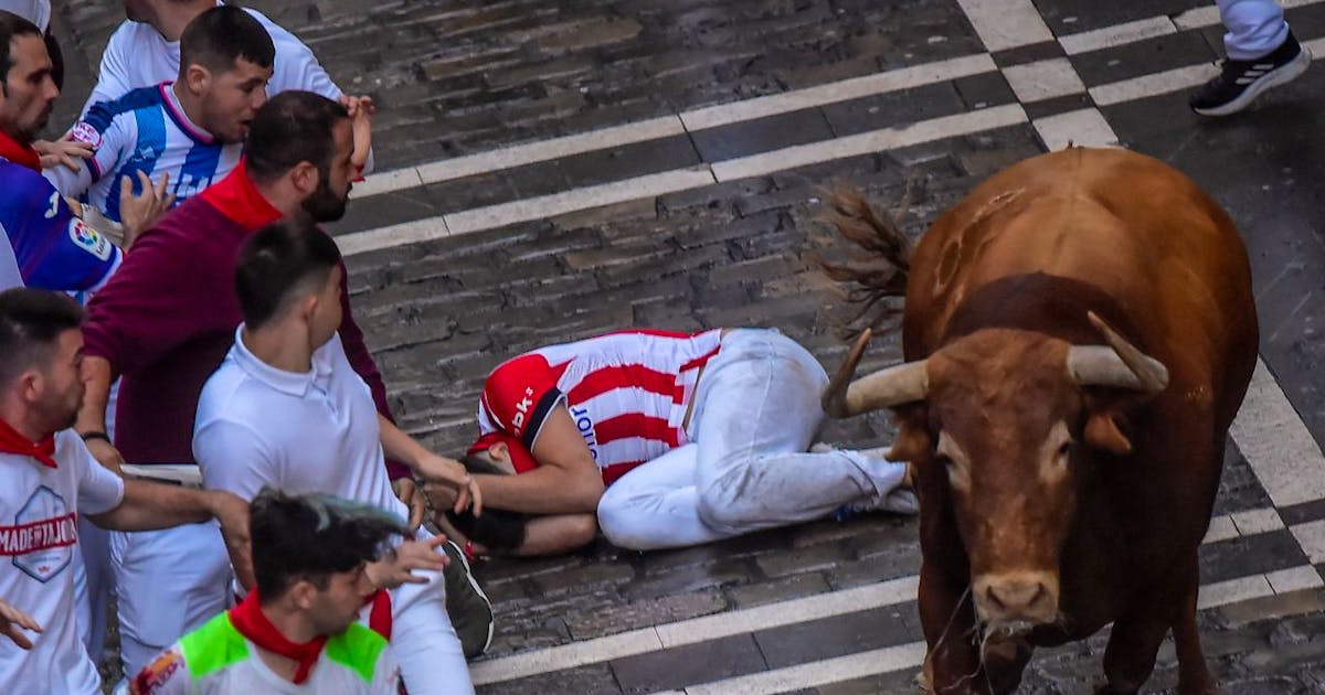 Many injured in a bull chase in Spain