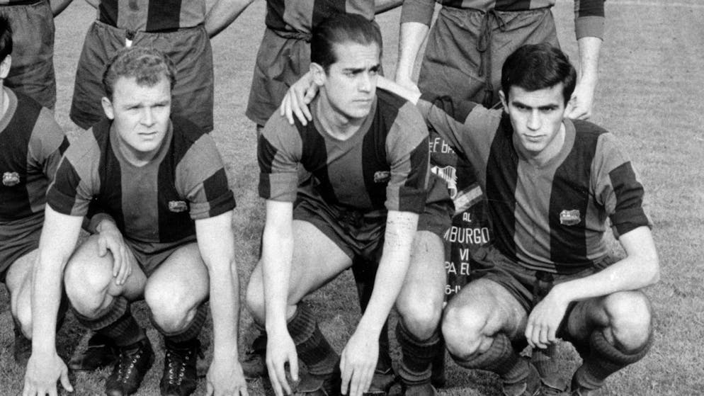 Die spanische Fussballlegende, der Gewinner des Ballon d'Or 1960, Luis Suárez (M), ist im Alter von 88 Jahren in Mailand gestorben.