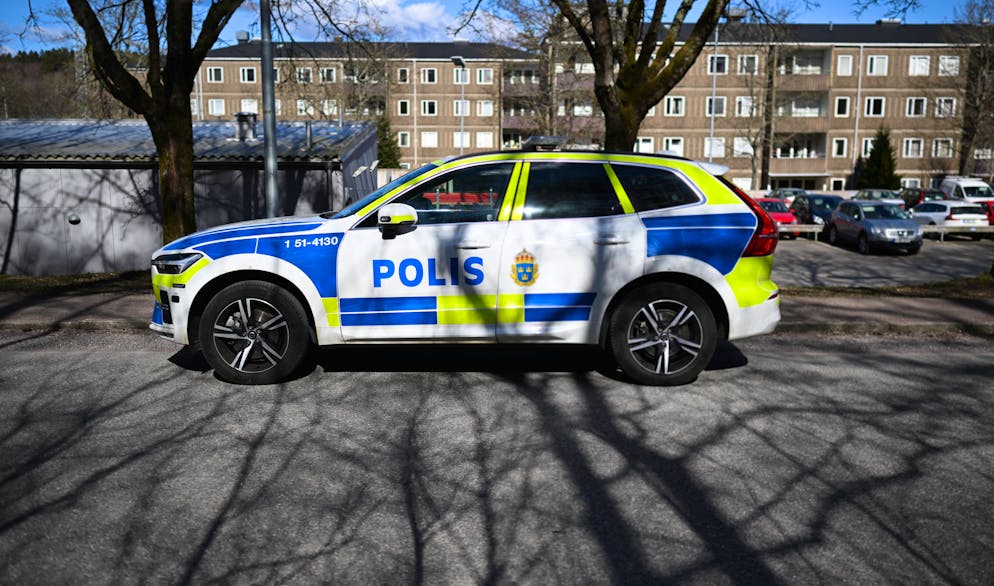 Nell'immagine illustrativa, un'auto della polizia svedese.