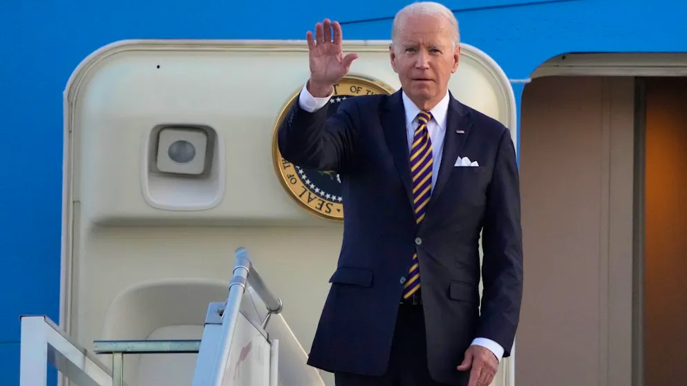 US-Präsident Joe Biden bei seiner Ankunft in Helsinki. Foto: Sergei Grits/AP/dpa