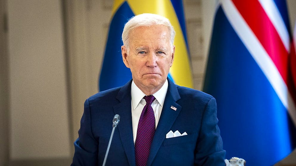 Il presidente Joe Biden oggi a Helsinki.