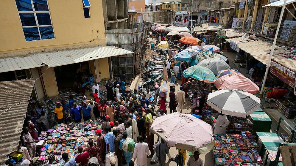 Markt in der Stadt Kano. Foto: Sunday Alamba/AP/dpa