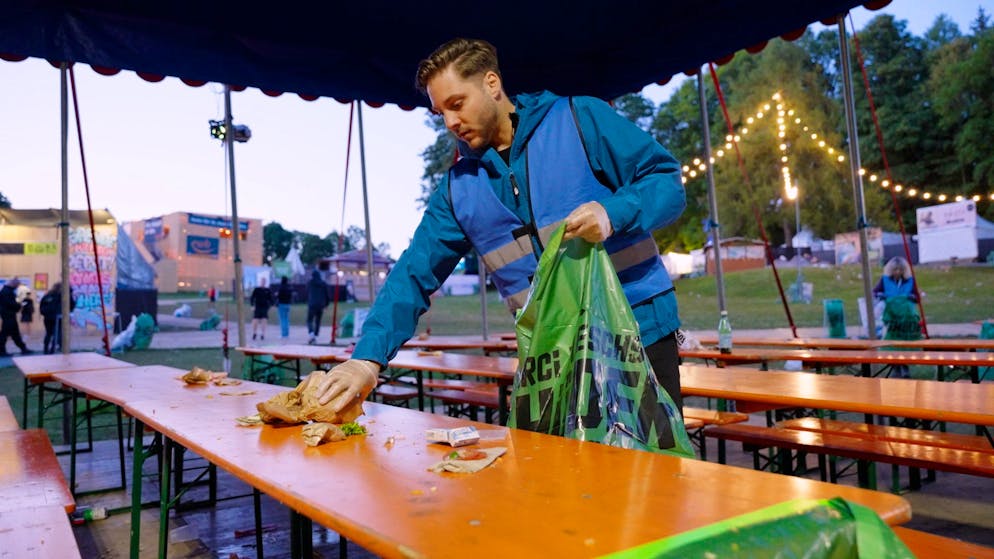 «Bäseler-Crew» am Gurtenfestival. «Bei diesen Abfällen muss ich an die Klimakleber denken»