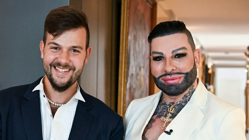 Gemeinsamer Auftritt. Harald Glööckler nennt seinen neuen Begleiter «Bärli»