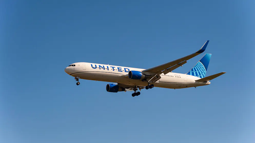 Eine Boeing 767-300 von United Airlines.