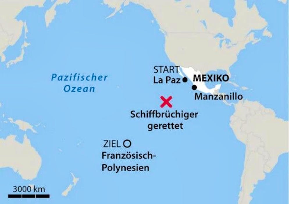 Posizione del naufrago. 