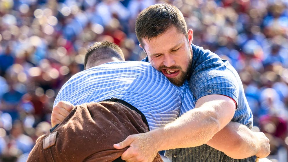 Fabian Staudenmann strebt an seinem achten Kranzfest der Saison den siebten Sieg an