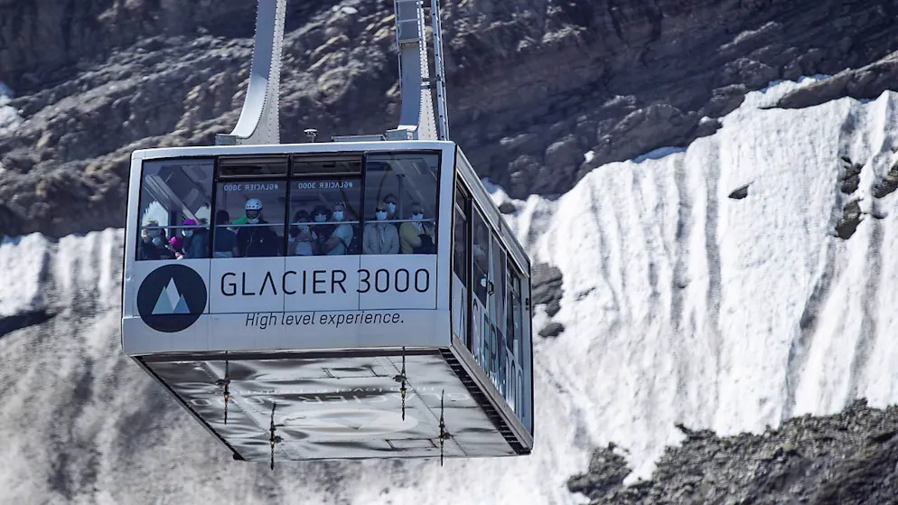 La cabinovia di Glacier 3000.