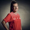 Switzerland's Seraina Piubel poses for a portrait during a training camp of the Swiss women's national football team on Thursday, June 29, 2023 at the Grand Hotel des Bains in Yverdon, Switzerland. The Swiss team will take part in the Women's World Cup in Australia and New Zealand from 20 July to 20 August. (KEYSTONE/Gabriel Monnet)