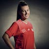 Switzerland's Seraina Piubel poses for a portrait during a training camp of the Swiss women's national football team on Thursday, June 29, 2023 at the Grand Hotel des Bains in Yverdon, Switzerland. The Swiss team will take part in the Women's World Cup in Australia and New Zealand from 20 July to 20 August. (KEYSTONE/Gabriel Monnet)
