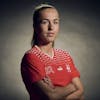 Switzerland's Lia Waelti poses for a portrait during a training camp of the Swiss women's national football team on Thursday, June 29, 2023 at the Grand Hotel des Bains in Yverdon, Switzerland. The Swiss team will take part in the Women's World Cup in Australia and New Zealand from 20 July to 20 August. (KEYSTONE/Gabriel Monnet)