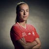 Switzerland's Lia Waelti poses for a portrait during a training camp of the Swiss women's national football team on Thursday, June 29, 2023 at the Grand Hotel des Bains in Yverdon, Switzerland. The Swiss team will take part in the Women's World Cup in Australia and New Zealand from 20 July to 20 August. (KEYSTONE/Gabriel Monnet)