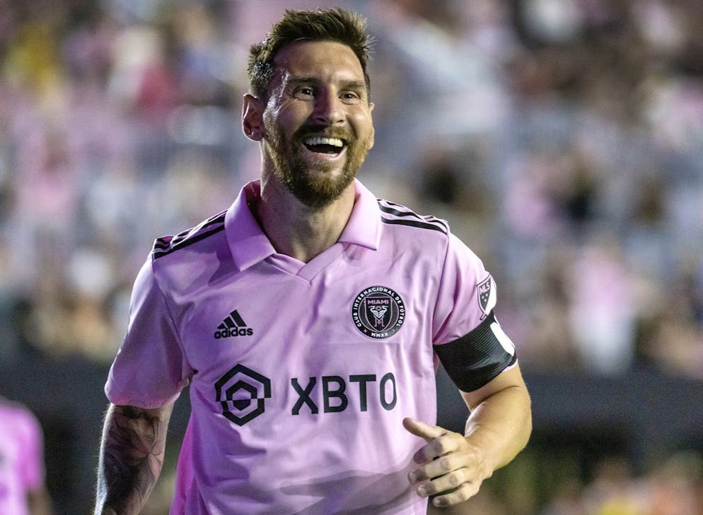 Lionel Messi con la maglia dell'Inter Miami