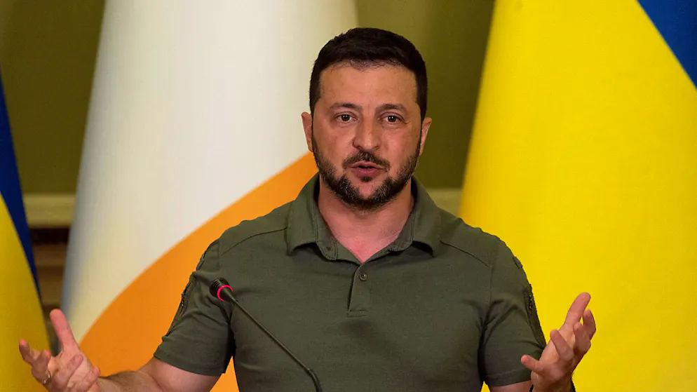 Wolodymyr Selenskyj: «Der Staat kann und muss ihnen absolut alle Möglichkeiten für ein würdevolles, zivilisiertes und sicheres Leben eröffnen.» Foto: Clodagh Kilcoyne/Pool REUTERS/AP/dpa
