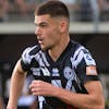 Lugano?s player Albian Hajdari, during the Super League soccer match FC Lugano against FC St. Gallen, at the Cornaredo Stadium in Lugano, Saturday, July 29, 2023. (KEYSTONE/Ti-Press/Samuel Golay)