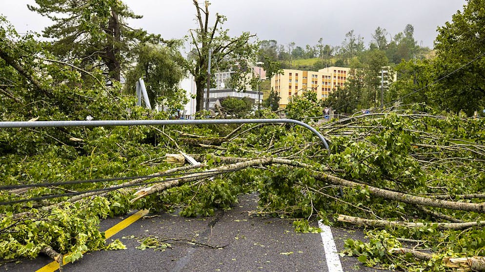 Die Armee wird ab Mittwoch in La Chaux-de-Fonds eingesetzt, um nach dem Sturm vor einer Woche Sicherungsarbeiten durchzuführen. (Archivbild)