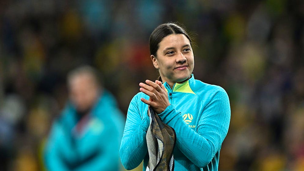 Australia strong with backs against the wall - Gallery  Star striker Sam Kerr continued the game from the substitutes' bench