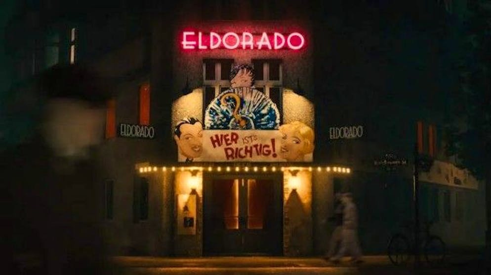L'"Eldorado" sulla Motzstrasse a Berlino pubblicizzava con lo slogan "It's right here". 